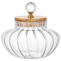 Casora ribbed borosilicate glass storage jar with sealed lid