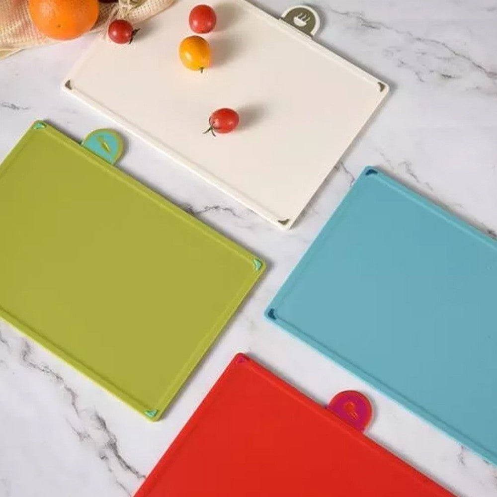 Cutting board with food icon index tab close-up