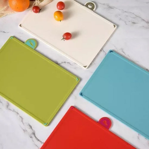 Cutting board with food icon index tab close-up