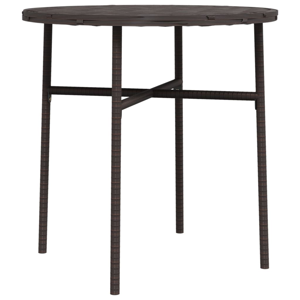 Woven rattan side table detail