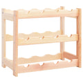 Casora pine wood wine rack for 12 bottles, natural finish