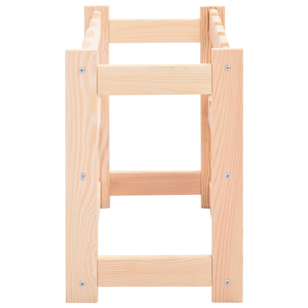 Casora pine wine rack holding wine bottles horizontally