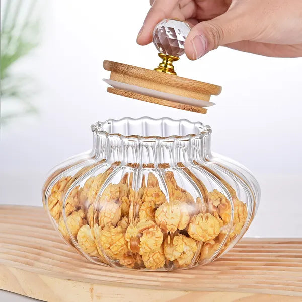 Borosilicate glass jar for coffee, tea and spices