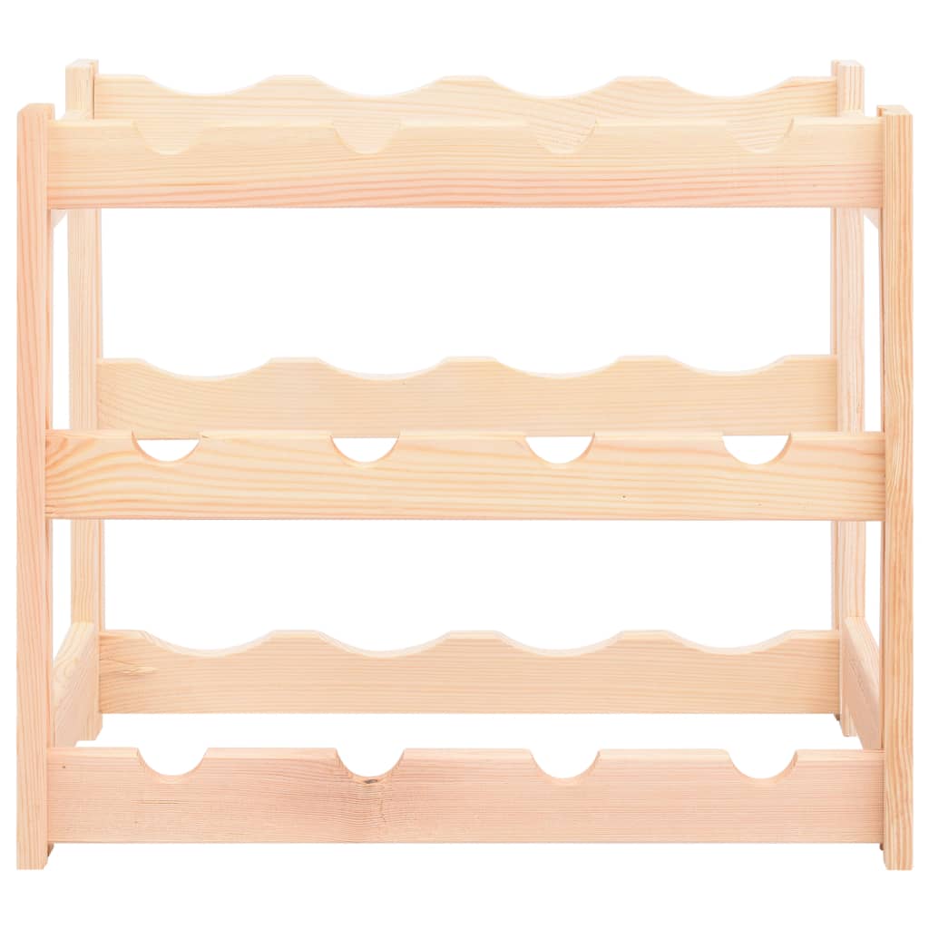 Detail of the solid pine construction of the Casora wine rack