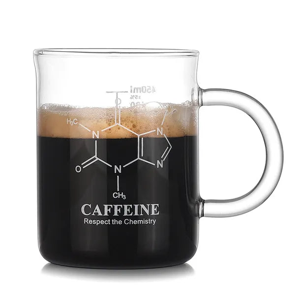 Detail of the scale identification on the glass coffee server