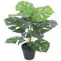 Casora artificial monstera plant with black pot, 45 cm tall